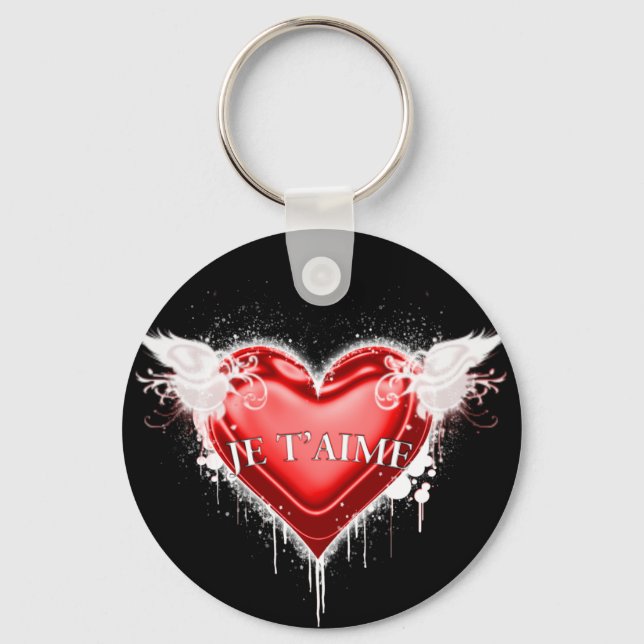 Je t'aime (I love you) Key Ring (Front)