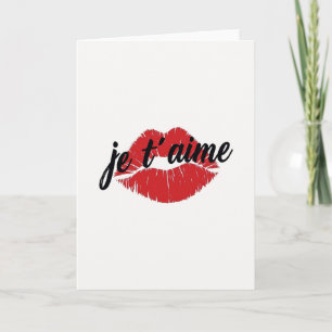 Je Taime Kiss Love Card