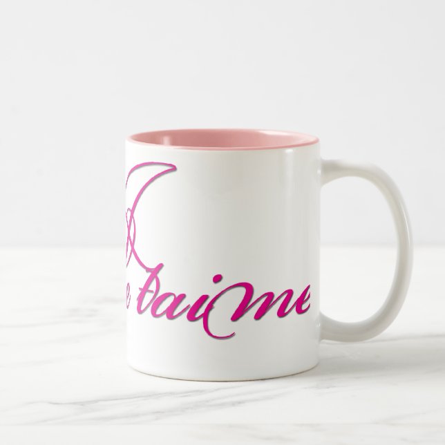 Je taime Love Word Coffee/Tea Mug (Right)