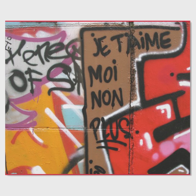 Je t'aime moi non plus - I love you, me neither Wrapping Paper (Flat)