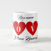 Je T'Aime Mon Amour Valentine Red Heart Romantic
