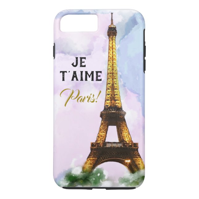 Je t'aime Paris, I love Paris. Eiffel Tower Case-Mate iPhone Case (Back)