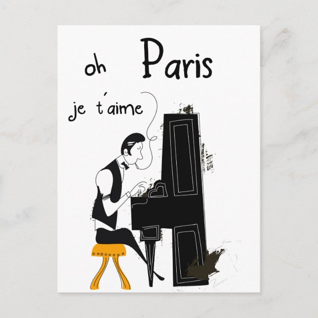 je t'aime Paris Postcard (Front)