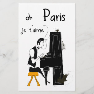 je t'aime Paris Stationery