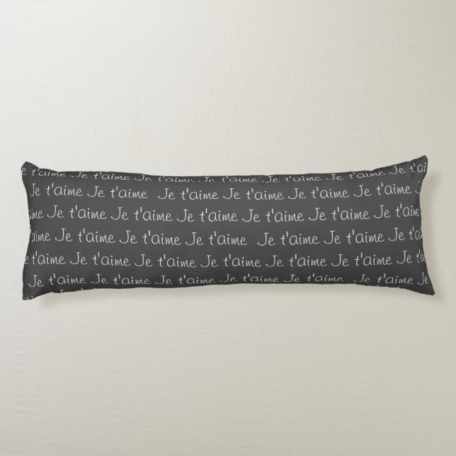 Je t'aime  pillow  I love you in French (Back)
