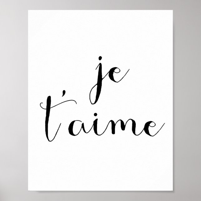 Je t'aime poster (Front)