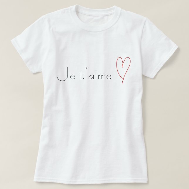 Je t'aime T-Shirt (Design Front)