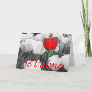 Je t'aime Valentine Holiday Card