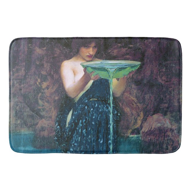 Jealous Circe, John William Waterhouse Bath Mat (Front)