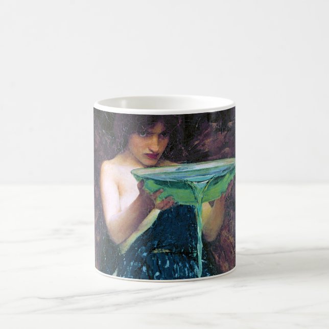 Jealous Circe, John William Waterhouse Coffee Mug (Center)