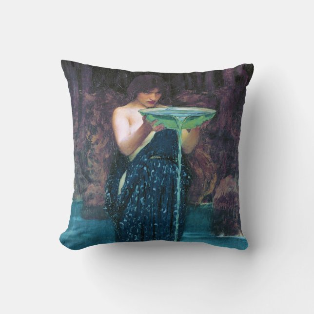 Jealous Circe, John William Waterhouse Cushion (Front)
