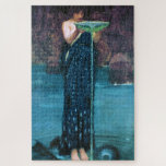 Jealous Circe, John William Waterhouse Jigsaw Puzzle<br><div class="desc">John William Waterhouse RA (6 April 1849 – 10 February 1917) was an English painter known for working first in the Academic style and for then embracing the Pre-Raphaelite Brotherhood's style and subject matter. His artworks were known for their depictions of women from both ancient Greek mythology and Arthurian legend....</div>