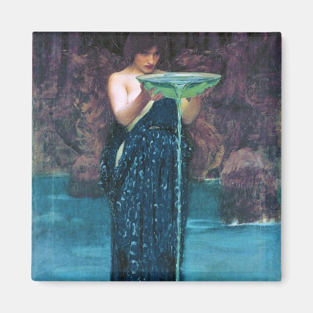 Jealous Circe, John William Waterhouse Magnet (Front)