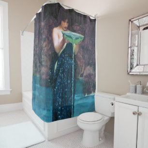Jealous Circe, John William Waterhouse Shower Curtain