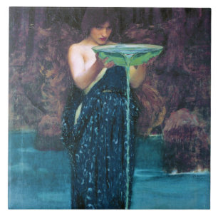 Jealous Circe, John William Waterhouse Tile