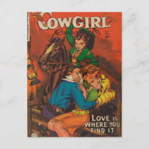 Jealous Cowgirl Postcard