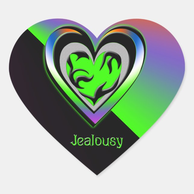 Jealousy Heart Sticker (Front)