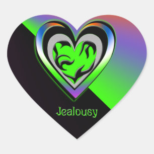 Jealousy Heart Sticker