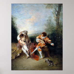 Jean-Antoine Watteau La Surprise Poster