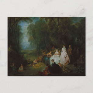 Jean-Antoine Watteau - Pastoral Gathering Postcard