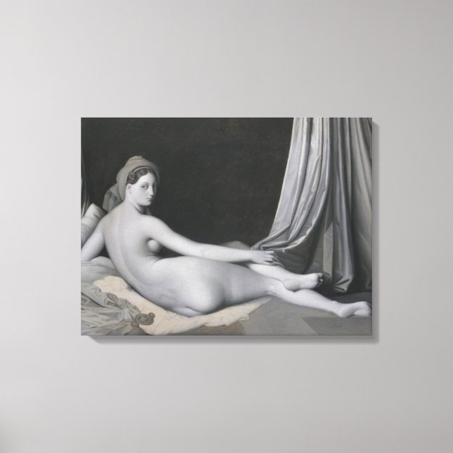 Jean Auguste Dominique Ingres | Odalisque in Grisa Canvas Print (Front)