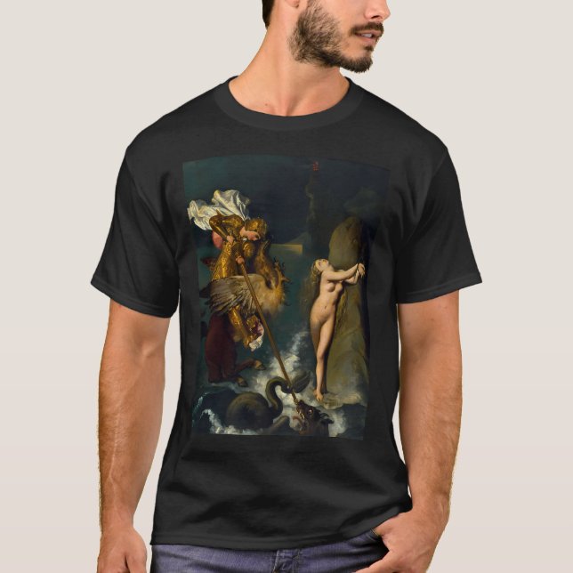 Jean-Auguste-Dominique Ingres Roger Freeing T-Shirt (Front)