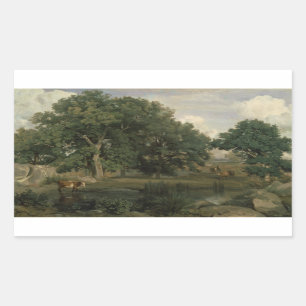 Jean-Baptiste-Camille Corot - Forest Rectangular Sticker