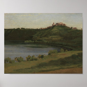 Jean-Baptiste-Camille Corot - Lake Albano Poster