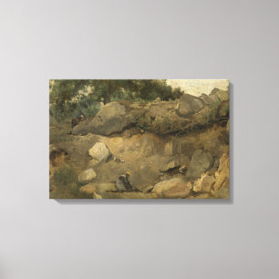 Jean-Baptiste-Camille Corot - Stone Mine Canvas Print