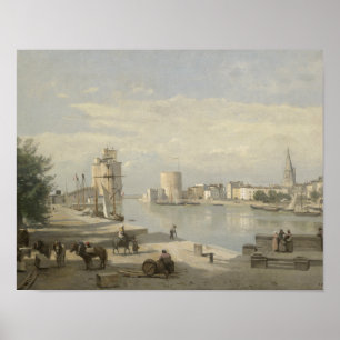 Jean-Baptiste-Camille Corot - The Harbour Poster