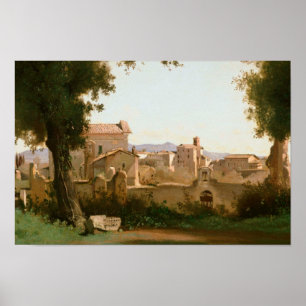 Jean-Baptiste-Camille Corot -View from the Farnese Poster