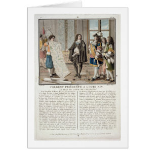 Jean Baptiste Colbert (1619-83) presents the map o