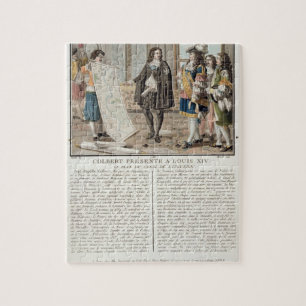 Jean Baptiste Colbert (1619-83) presents the map o Jigsaw Puzzle