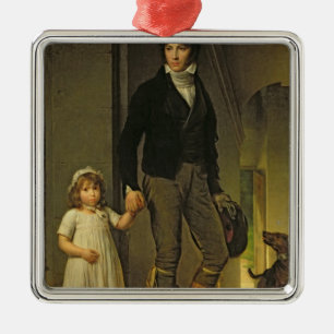 Jean-Baptiste Isabey  and his Daughter Metal Tree Decoration