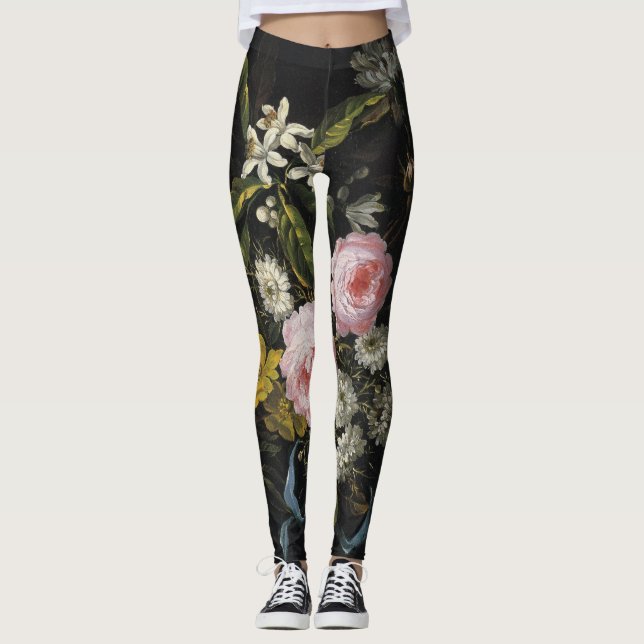 Jean-Baptiste Monnoyer - A Bouquet Of Chamomile Leggings (Front)