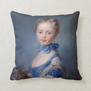 Jean-Baptiste Perronneau: Girl with Kitten Cushion