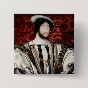 Jean Clouet - Francois I, King of France 15 Cm Square Badge