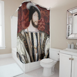 Jean Clouet - Francois I, King of France Shower Curtain