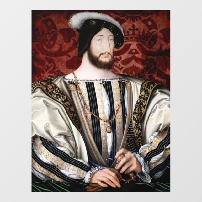 Jean Clouet - Francois I, King of France  Window Cling (Sheet)