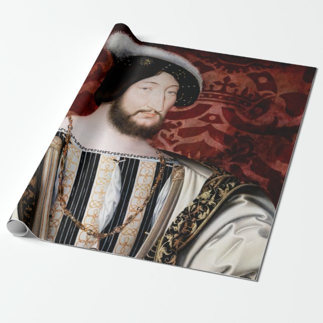 Jean Clouet - Francois I, King of France Wrapping Paper (Unrolled)