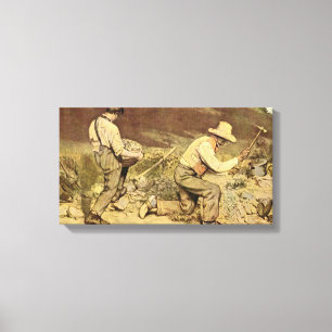 Jean Desire Gustave Courbet - The Stone Breakers Canvas Print
