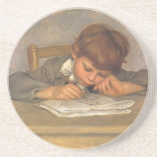 Jean Drawing by Pierre Renoir, Vintage Fine Art Coaster