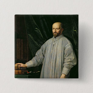 Jean Duvergier de Hauranne Abbot of 15 Cm Square Badge