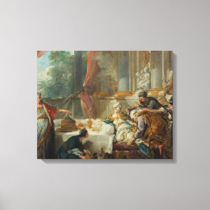 Jean-Francois de Troy - The Sentencing of Aman Canvas Print