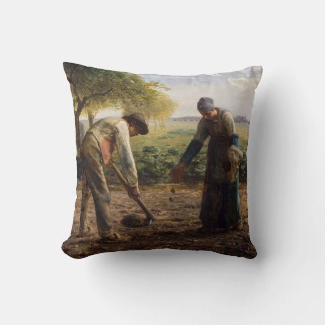 Jean-Francois Millet - Potato Planters Cushion (Front)