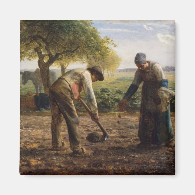 Jean-Francois Millet - Potato Planters Magnet (Front)