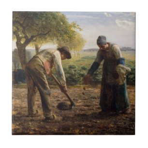 Jean-Francois Millet - Potato Planters Tile