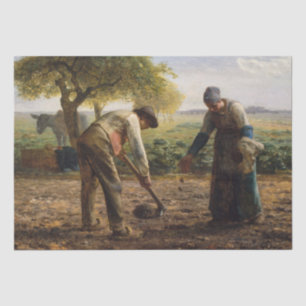 Jean-Francois Millet - Potato Planters Tissue Paper