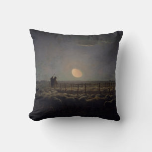 Jean-Francois Millet - Sheepfold, Moonlight 1860 Cushion