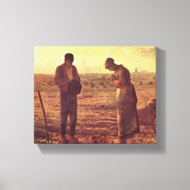 Jean-Francois Millet- The Angelus Canvas Print (Front)